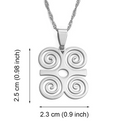 Dwennimmen Adinkra Symbol Pendant Necklace