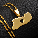 El Salvador Map Pendant Necklace