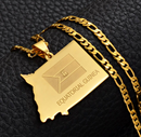 Equatorial Guinea Map Pendant Necklace