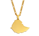 Ethiopia Map Pendant Necklace