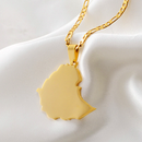 Ethiopia Map Pendant Necklace