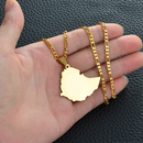 Ethiopia Map Pendant Necklace