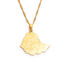 Ethiopia Map Pendant Necklace