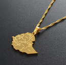 Ethiopia Map Pendant Necklace