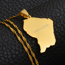 French Guiana Map Pendant Necklace