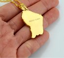 French Guiana Map Pendant Necklace