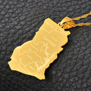 Ghana Map Pendant Necklace
