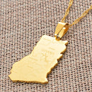 Ghana Map Pendant Necklace