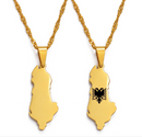Albania Map Pendant Necklace