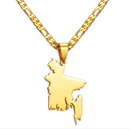 Bangladesh Map Pendant Necklace