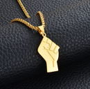 Black Lives Matter Raised Fist Pendant Necklace