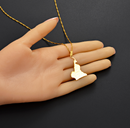 Cameroon Map With Cities Necklace
