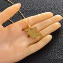 Bangladesh Map with Cities Pendant Necklace