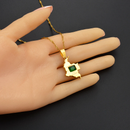 Colombia Map Pendant Necklace