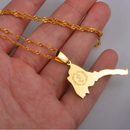 Eritrea Map Pendant Necklace