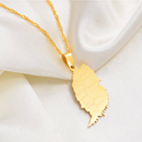 Grenada Map with cities Pendant Necklace