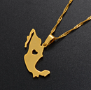 Mexico Map Pendant Necklace