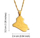 Iraq Map Pendant Necklace