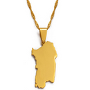 Italy Sardinia Map Pendant Necklace