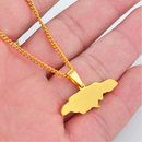 Jamaica Map Pendant Necklace