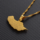 Madeira Map With cities Pendant Necklace