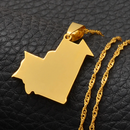 Mauritania Map Pendant Necklace