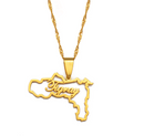 Tigray Map Outline Pendant Necklace