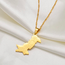 Pakistan Map with cities Pendant Necklace