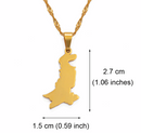 Pakistan Map Small Pendant Necklace