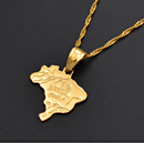 Brazil Map Pendant Necklace