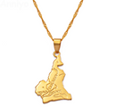 Cameroon Map With Cities Necklace