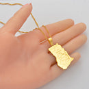 Ghana Map Pendant Necklace