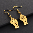 Black Lives Matter Power Hoop Drop Earrings