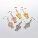 Black Lives Matter Power Hoop Drop Earrings