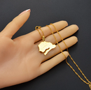 Senegal Map with cities Pendant Necklace