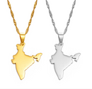 India Map Pendant Necklace