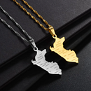 Peru Map with cities Pendant Necklace