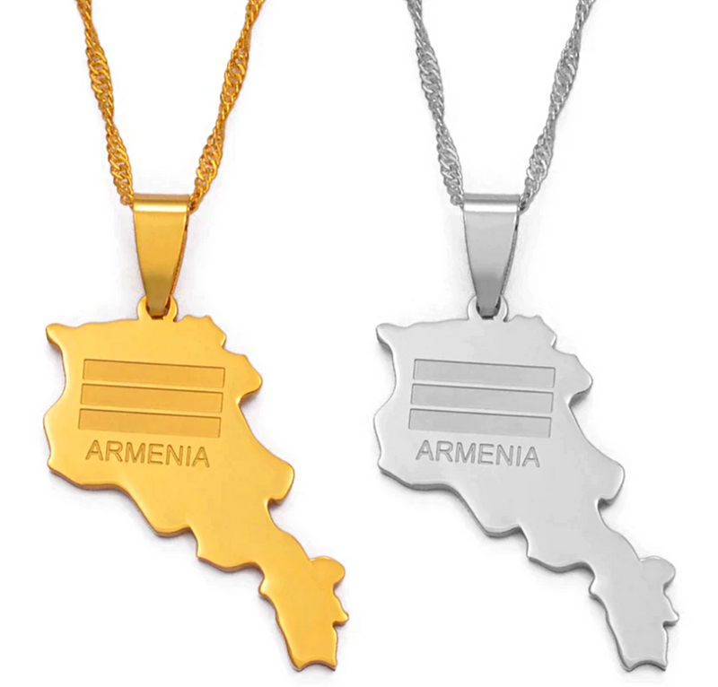 Armenia Map Pendant Necklace