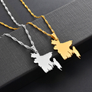 Bangladesh Map Pendant Necklace