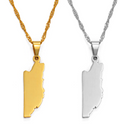 Belize Map Pendant Necklace