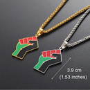 Black Lives Matter Raised Fist Flag Necklace