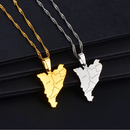 Catalonia Map Pendant Necklace