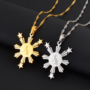 Philippines Golden Sun Pendant Necklace