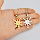 Philippines Golden Sun Pendant Necklace