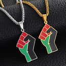 Black Lives Matter Raised Fist Flag Necklace