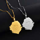 Sierra Leone Map with Cities Pendant Necklace
