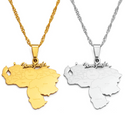 Venezuela Map Pendant Necklace