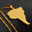 South America Continent Map Pendant Necklace