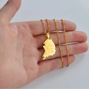 South Korea Map Pendant Necklace