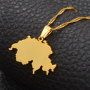 Switzerland Map Pendant Necklace